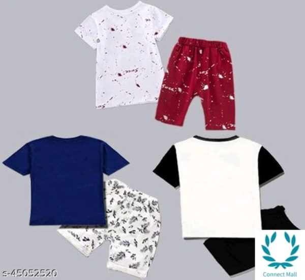 Kids Clothing Set - 0-6 Months, Top Fabric: Cotton Polyster, Bottom Fabric Cotton, Pack of 3